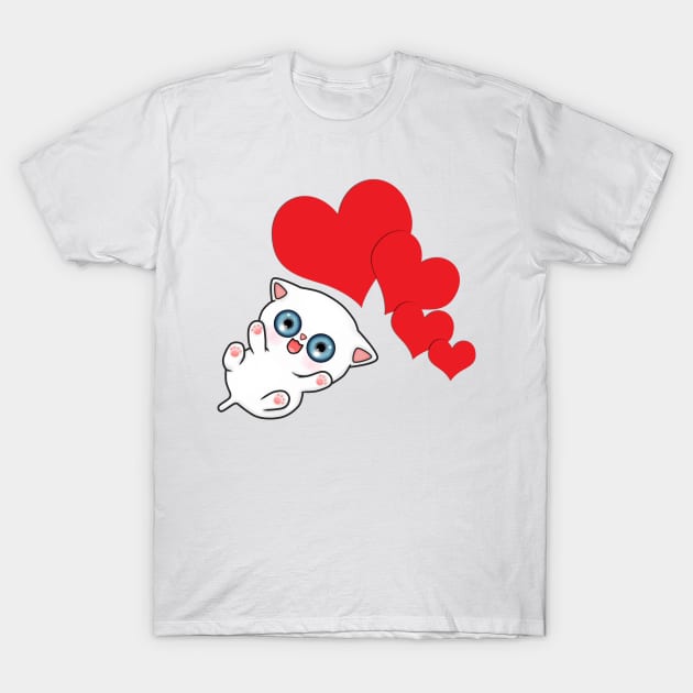 Cute kitten T-Shirt by PharaohCloset